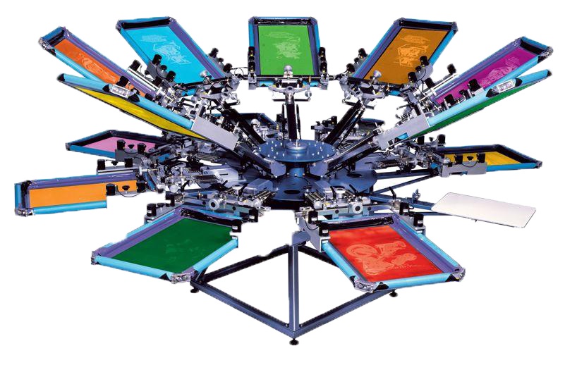 Silk screen printing technique texture